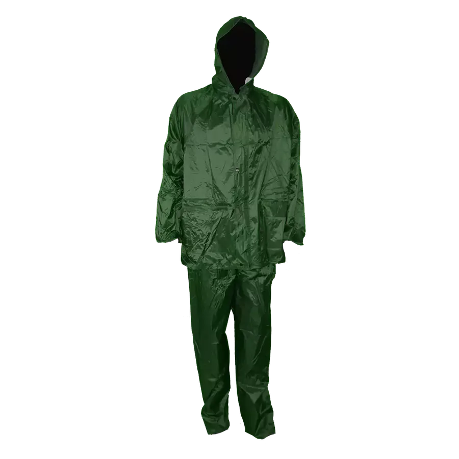 PVC Rubberised Rain Suit Olive Green