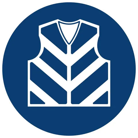 Reflective Jacket Shall Be Worn safety sign (MV25)